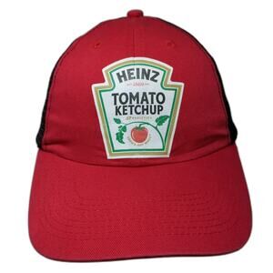 AMC Heinz Tomato Ketchup Baseball Cap Red Black One Size Mesh Hat Slideback Logo